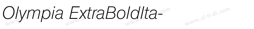 Olympia ExtraBoldIta字体转换